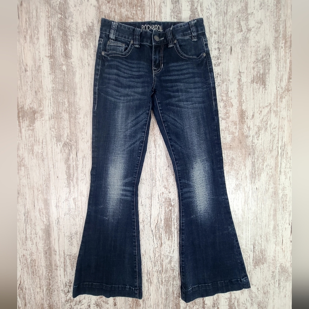 Women's Rock & Roll Cowgirl trouser flare jeans size 25 x 32 cotton blend